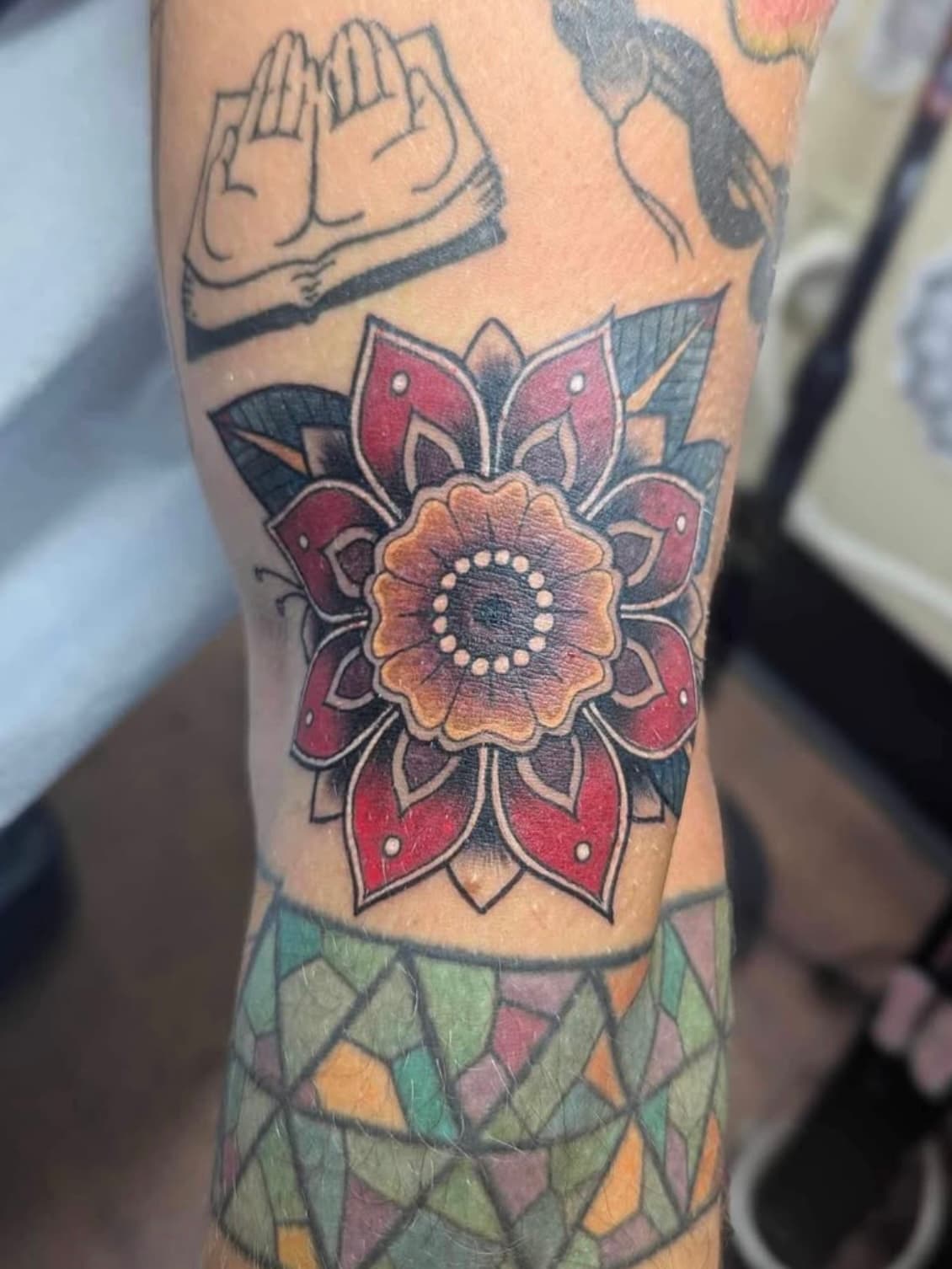 Traditional, mandala, geometric, color. By Kristin